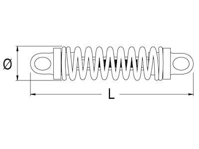Dispositivo di ormeggio DOUGLAS MARINE Silenced Springs