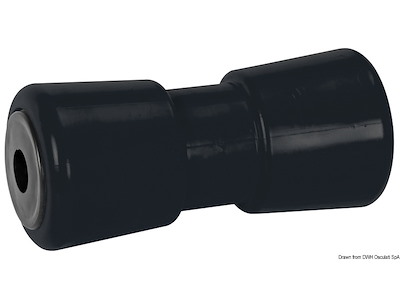 Rullo centrale reggichiglia con anima in acciaio + boccole plastica