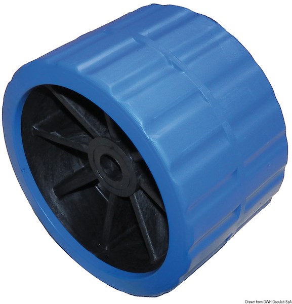 Rullo laterale con anima in tecnopolimero ed esterno in composito polipropilene/gomma