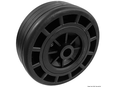 Ruote con anima in tecnopolimero ed esterno in gomma