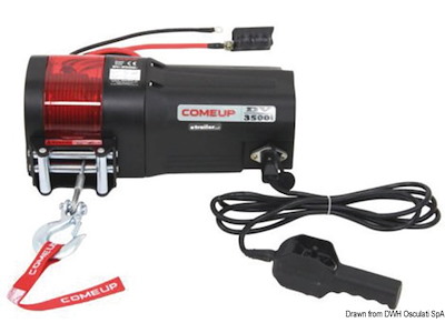 Arganello elettrico per alaggio imbarcazioni, tender di servizio, moto d'acqua o da applicare sui carrelli porta barche