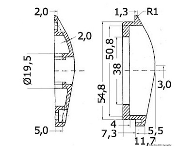 Pannello di comando per verricelli 75 x 62 mm 