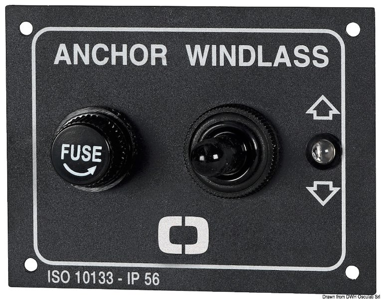 Pannello di comando verricelli 80 x 60 mm 