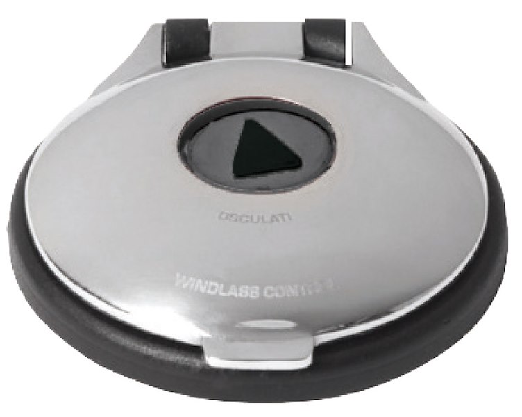 Pulsantiera a pedale per comando elettrico salpa ancore con cover inox