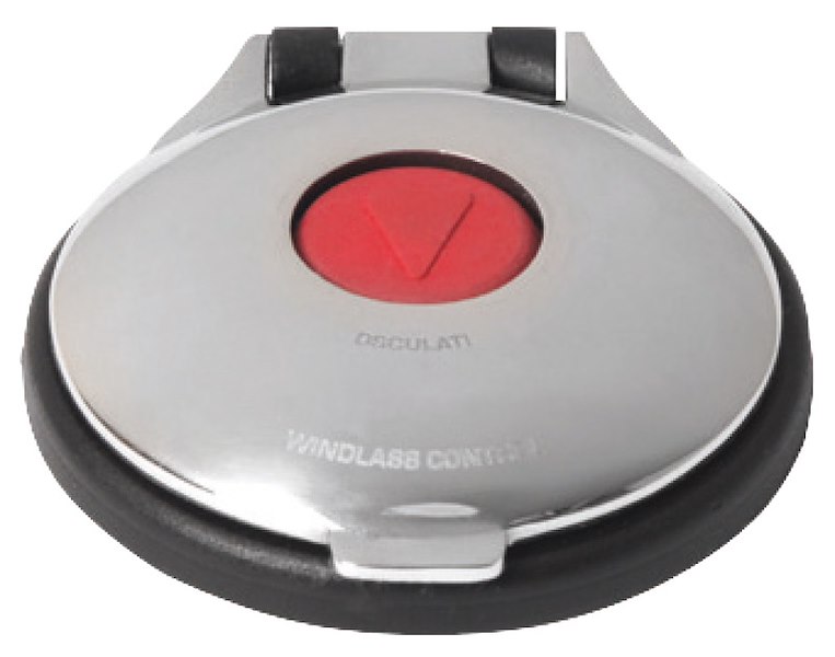 Pulsantiera a pedale per comando elettrico salpa ancore con cover inox