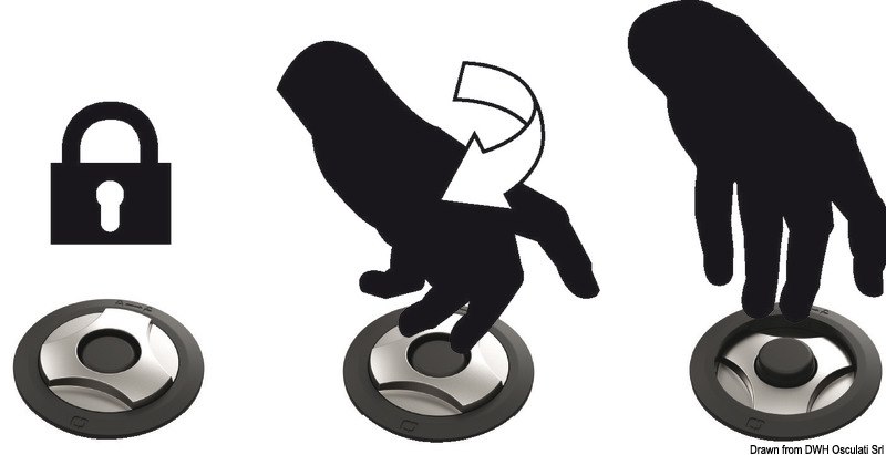 Tasto windlass a incasso 