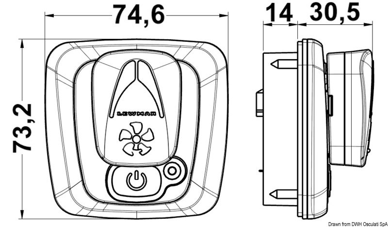 Joystick/Joypad Thruster Lewmar Blue Generation