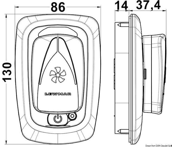Joystick/Joypad Thruster Lewmar Blue Generation