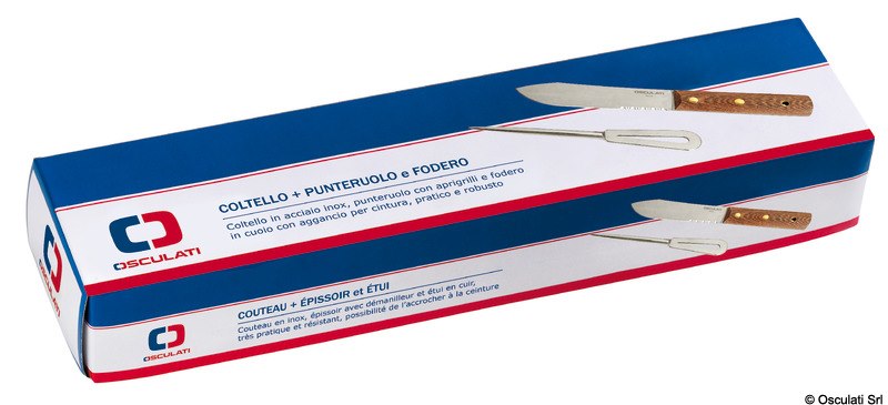 Parure coltello inox + punteruolo 