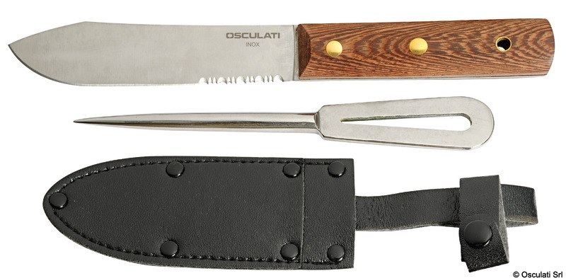 Parure coltello inox + punteruolo 
