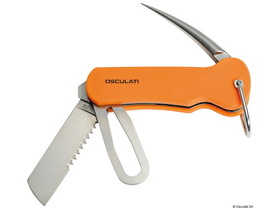 Coltello in acciaio inox con impugnatura in plastica per vela