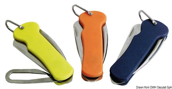 Coltello in acciaio inox con impugnatura in plastica per vela
