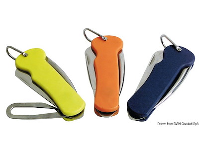 Coltello in acciaio inox con impugnatura in plastica per vela