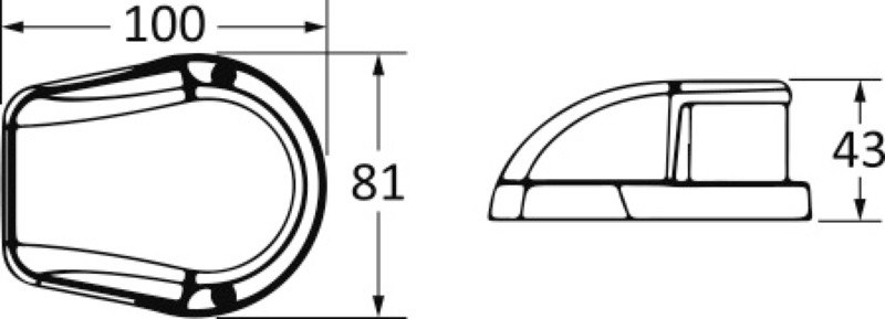 Luci di via bicolori rosso/verde di prua