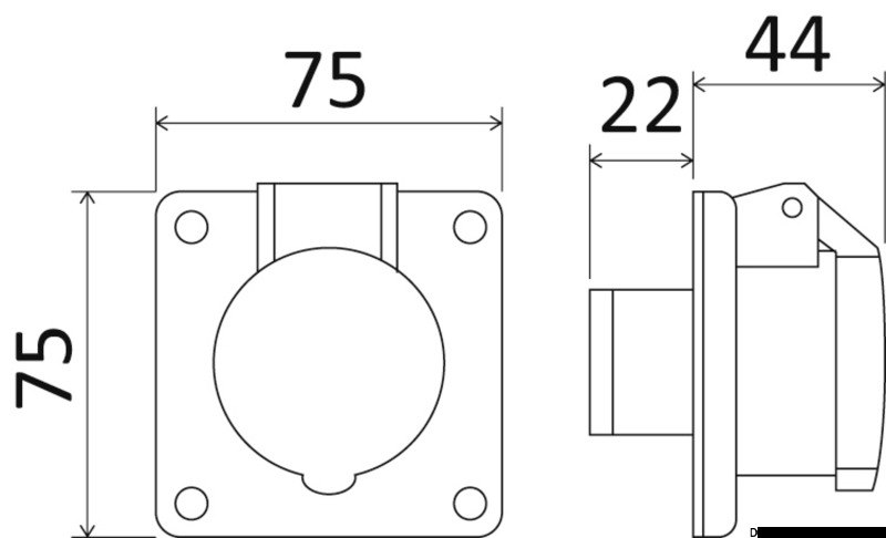 Presa/spina 12/24 V