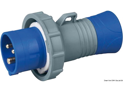 Spina corrente standard per attacco a banchina IP67