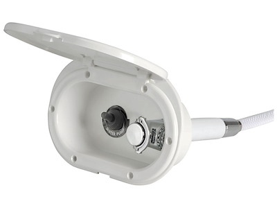 Box doccia con doccia a pulsante Mizar con interruttore stagno acceso / spento