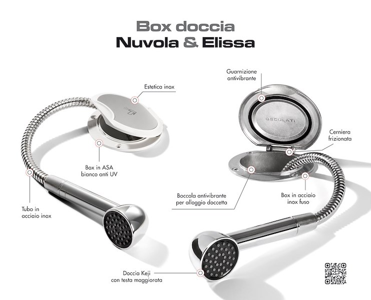 Box doccia Elissa con doccia Keji