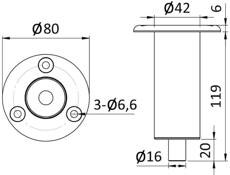 Asta doccia telescopica per esterni Rocky
