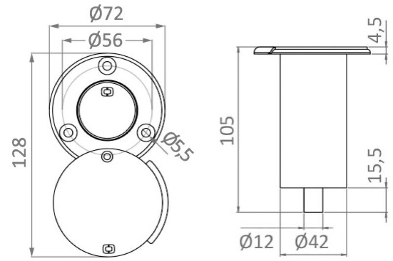 Asta doccia telescopica per esterni Rocky