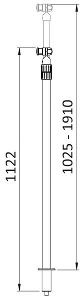 Asta doccia telescopica per esterni Rocky