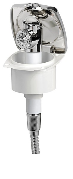 Box doccia New Edge con doccia a pulsante Mizar