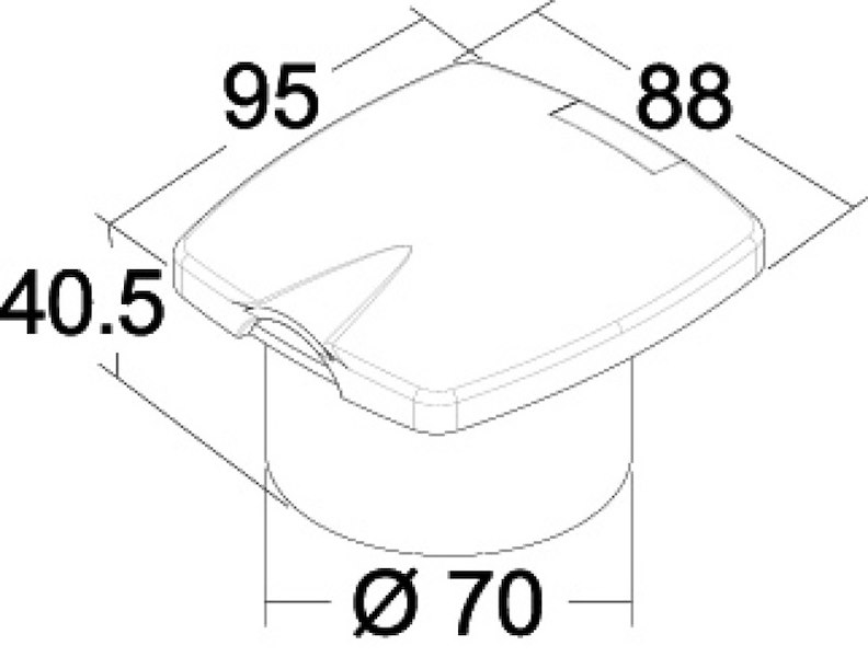Box doccia New Edge con doccia a pulsante Mizar