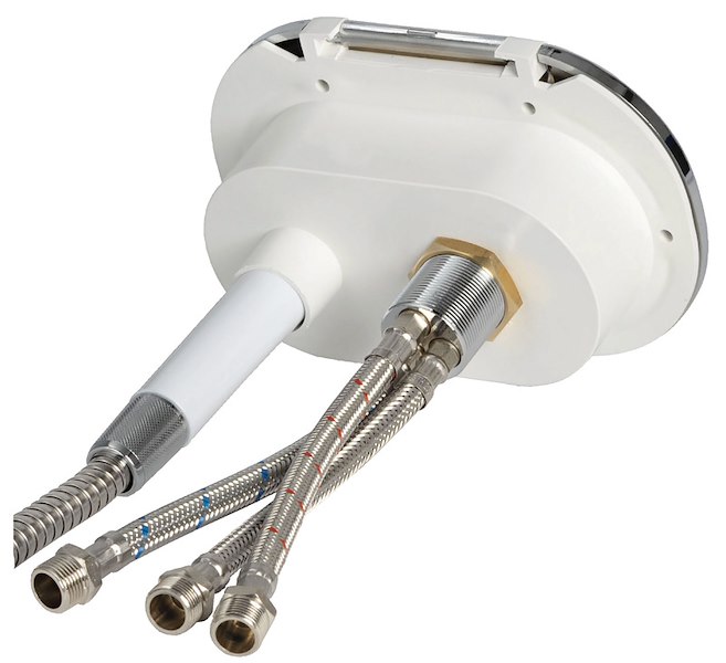 Box doccia Oval con miscelatore e doccia a pulsante Mizar