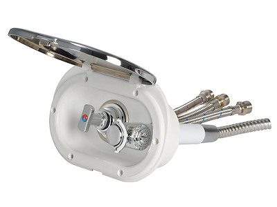 Box doccia Oval con miscelatore e doccia a pulsante Mizar