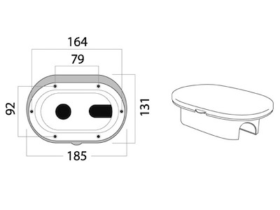 Box doccia Oval con miscelatore e doccia a pulsante Desy