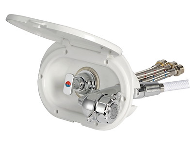 Box doccia Oval con miscelatore e doccia a pulsante Desy