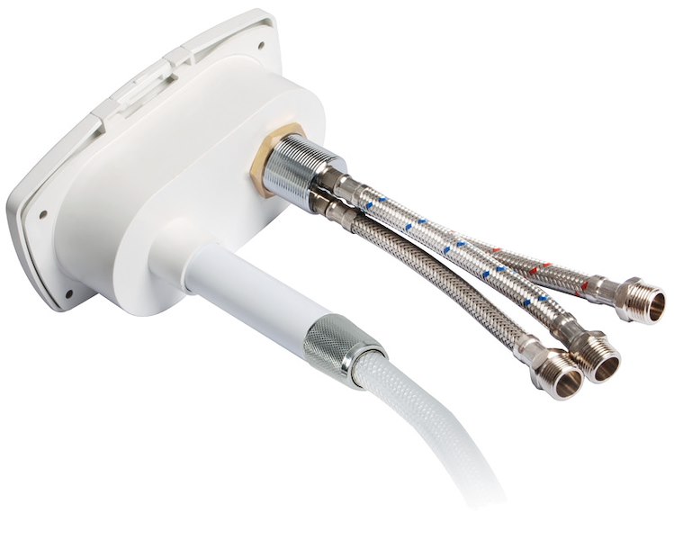 Box doccia New Edge con miscelatore e doccia a pulsante Mizar