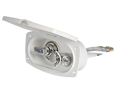 Box doccia New Edge con miscelatore e doccia a pulsante Mizar