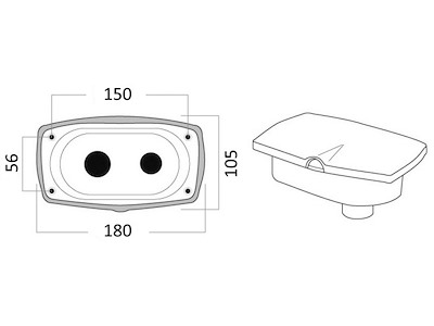 Box doccia New Edge con miscelatore e doccia a pulsante Mizar