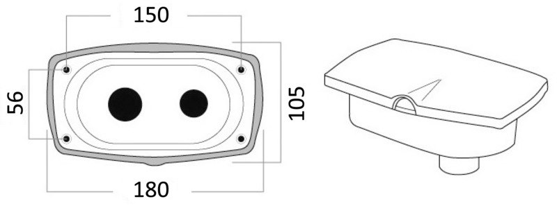 Box doccia New Edge con miscelatore e doccia a pulsante Mizar