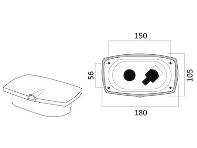 Box doccia New Edge con miscelatore e doccia a pulsante Boris