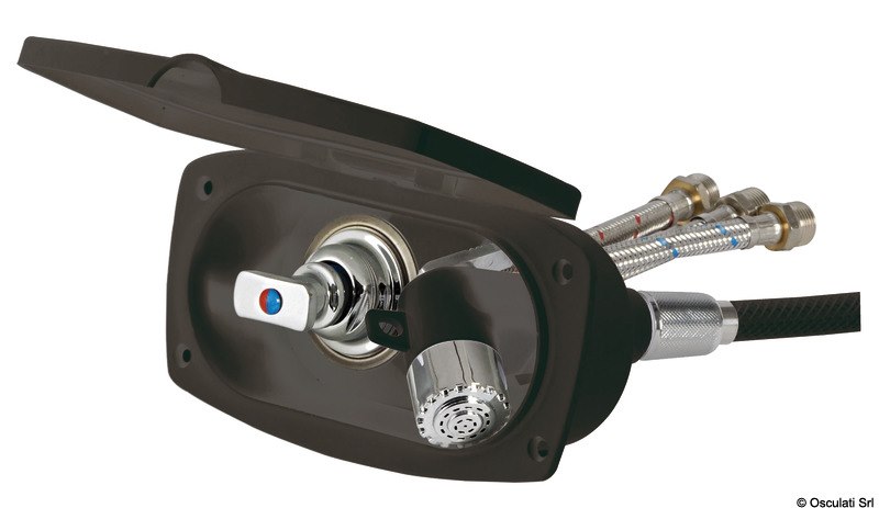 Box doccia New Edge con miscelatore e doccia a pulsante Boris
