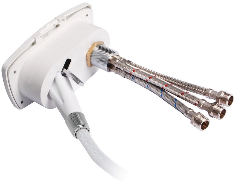 Box doccia New Edge con miscelatore e doccia a pulsante Boris