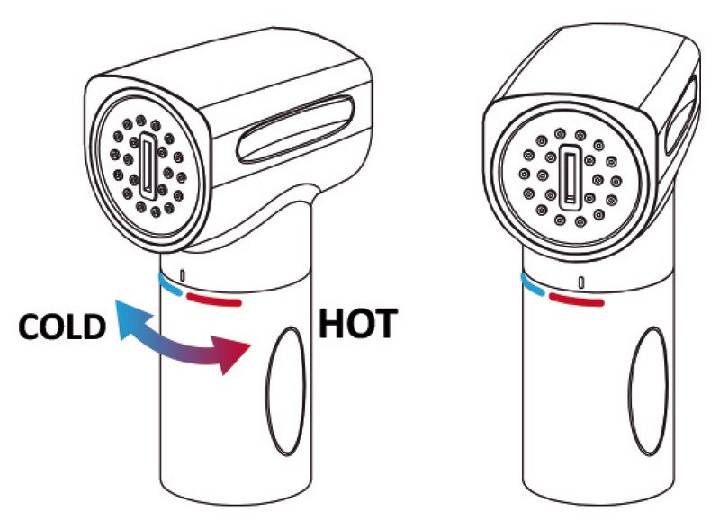 Doccia Saturn con miscelatore acqua calda/fredda integrato
