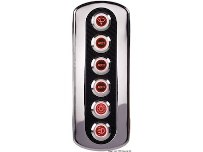 Pannelli in fibra di carbonio retroilluminati per interruttori Flat