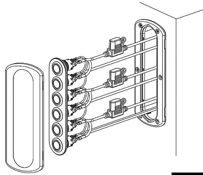 Pannelli in fibra di carbonio retroilluminati per interruttori Flat