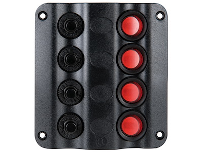 Pannello elettrico Wave Design con interruttori a bascula con LED