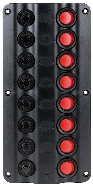 Pannello elettrico Wave Design con interruttori a bascula con LED