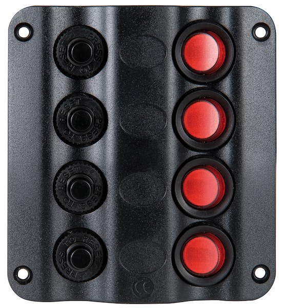 Pannello elettrico Wave Design con interruttori a bascula con LED