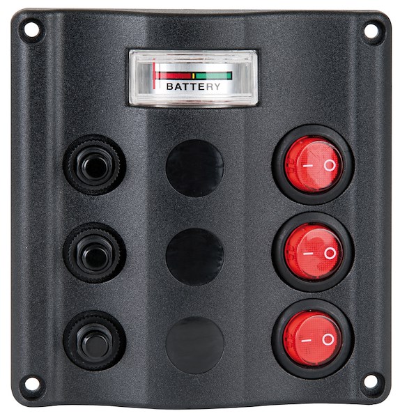 Pannello elettrico Wave Design con interruttori a bascula con LED