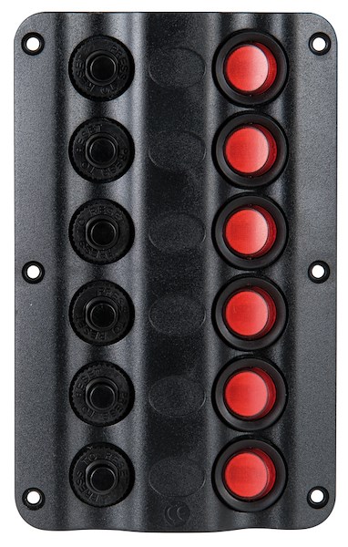 Pannello elettrico Wave Design con interruttori a bascula con LED