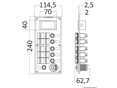 Pannello elettrico PCAL voltmetro digitale 9/32 V 
