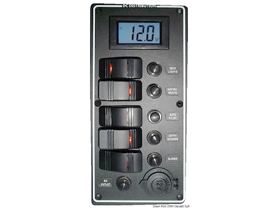 Pannello elettrico PCAL voltmetro digitale 9/32 V 