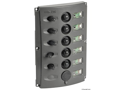 Pannelli elettrici con fusibili automatici e doppio LED
