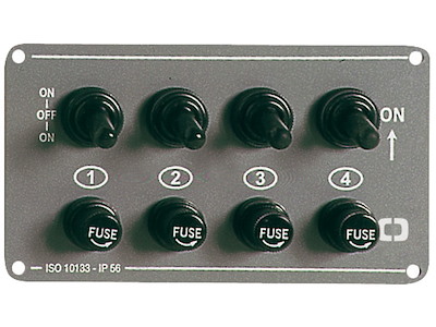 Pannello 4 interruttori orizzontale 